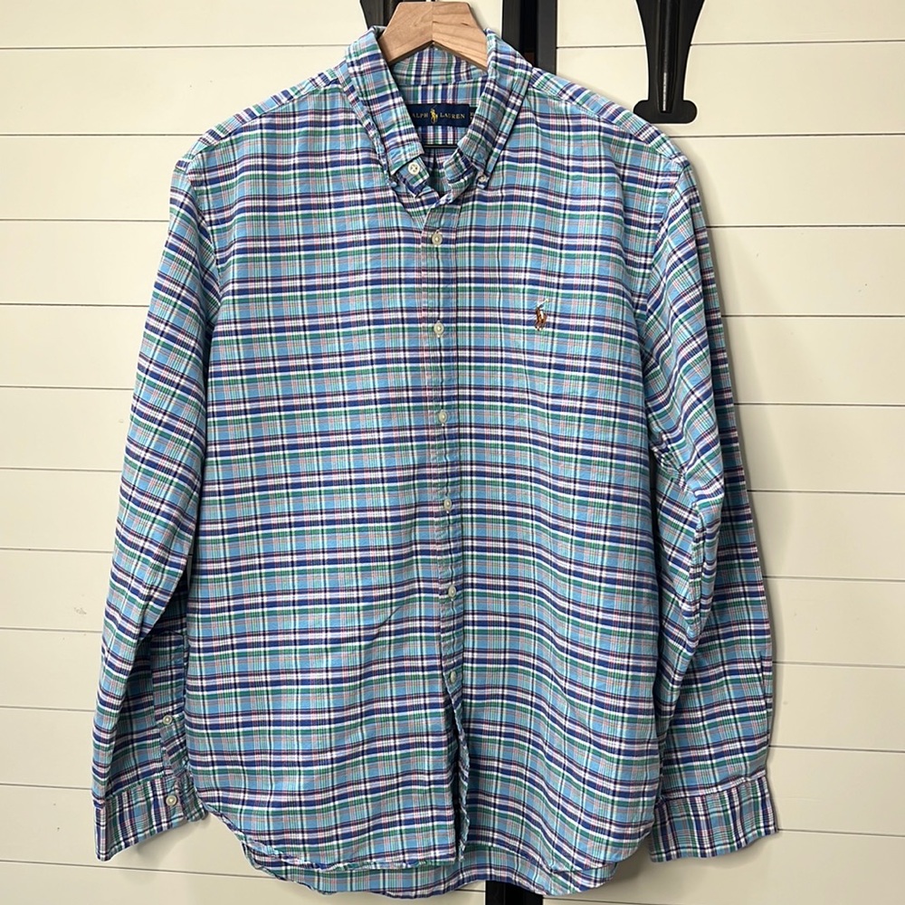 Ralph Lauren button down plaid XL